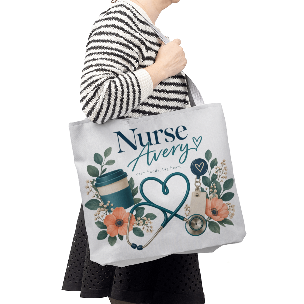 Personalized Nurse Tote Bag – Custom Name Nursing Gift