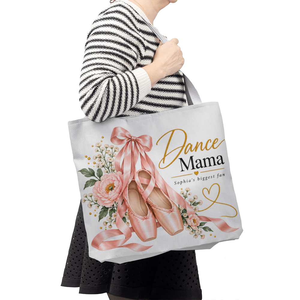 Personalized Dance Mama Tote Bag – Custom Child's Name Dance Mom Gift
