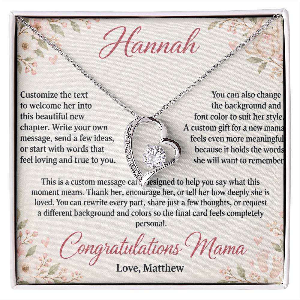 Congratulations Mama – Forever Love Custom Message Card