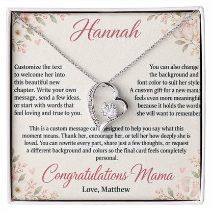 Congratulations Mama – Forever Love Custom Message Card