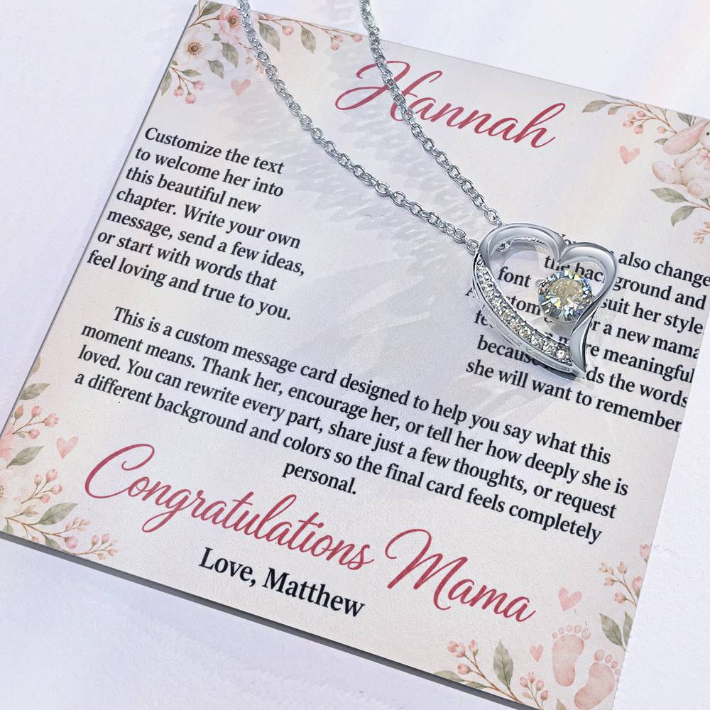 Congratulations Mama – Forever Love Custom Message Card