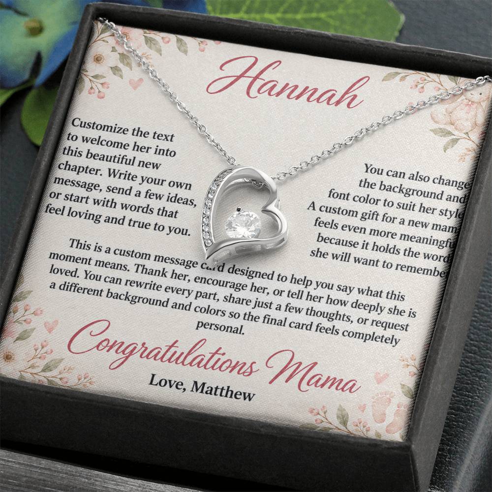 Congratulations Mama – Forever Love Custom Message Card