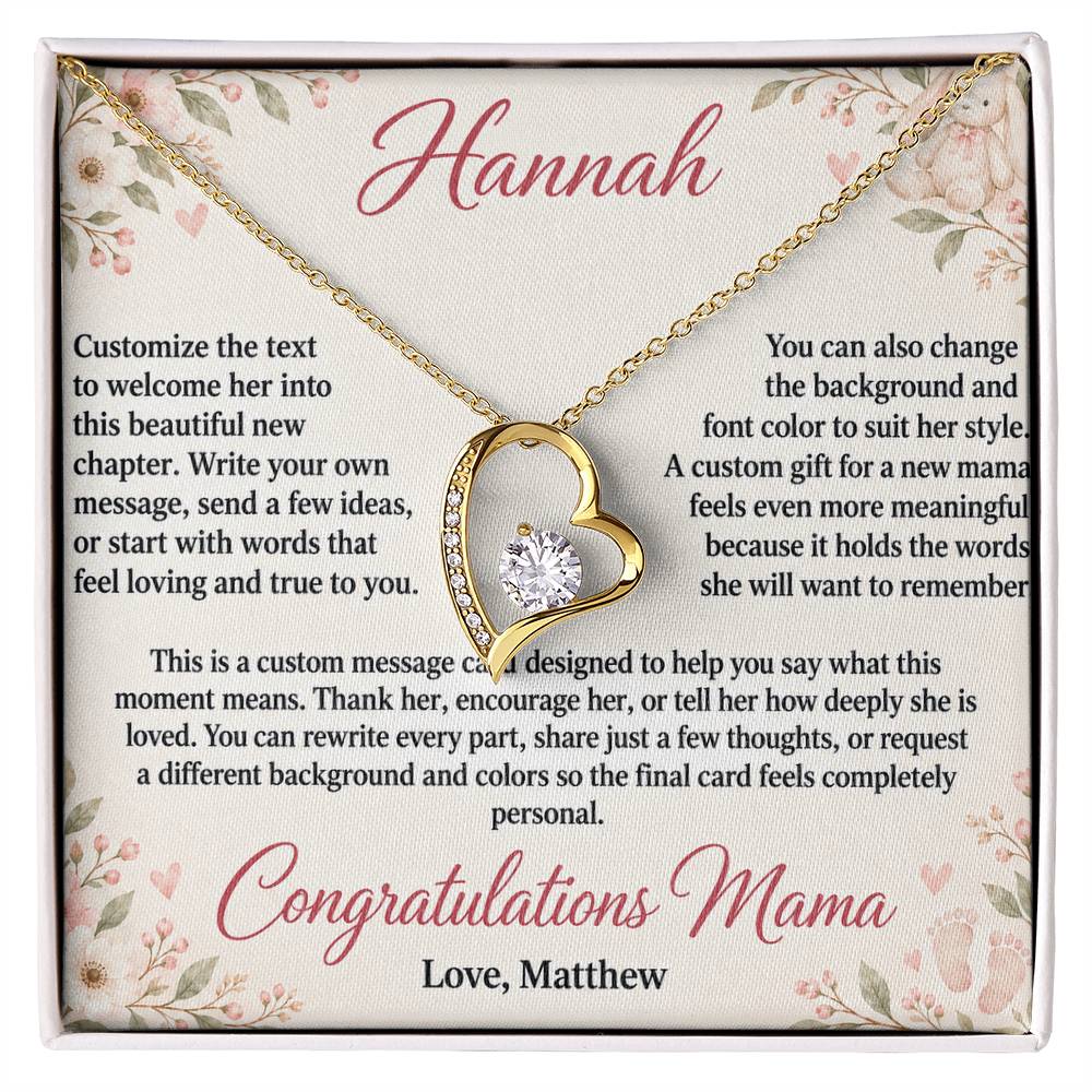 Congratulations Mama – Forever Love Custom Message Card