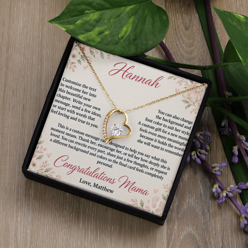 Congratulations Mama – Forever Love Custom Message Card
