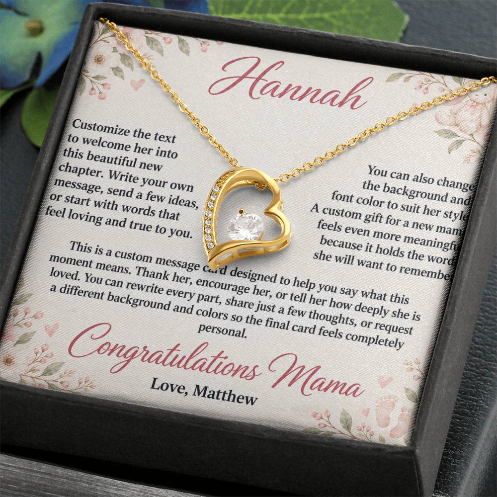 Congratulations Mama – Forever Love Custom Message Card