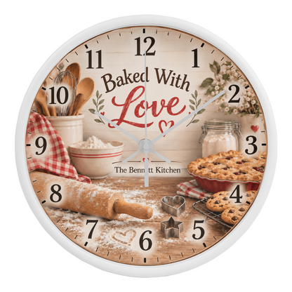 Baked With Love – Personalized Kitchen Wall Clock