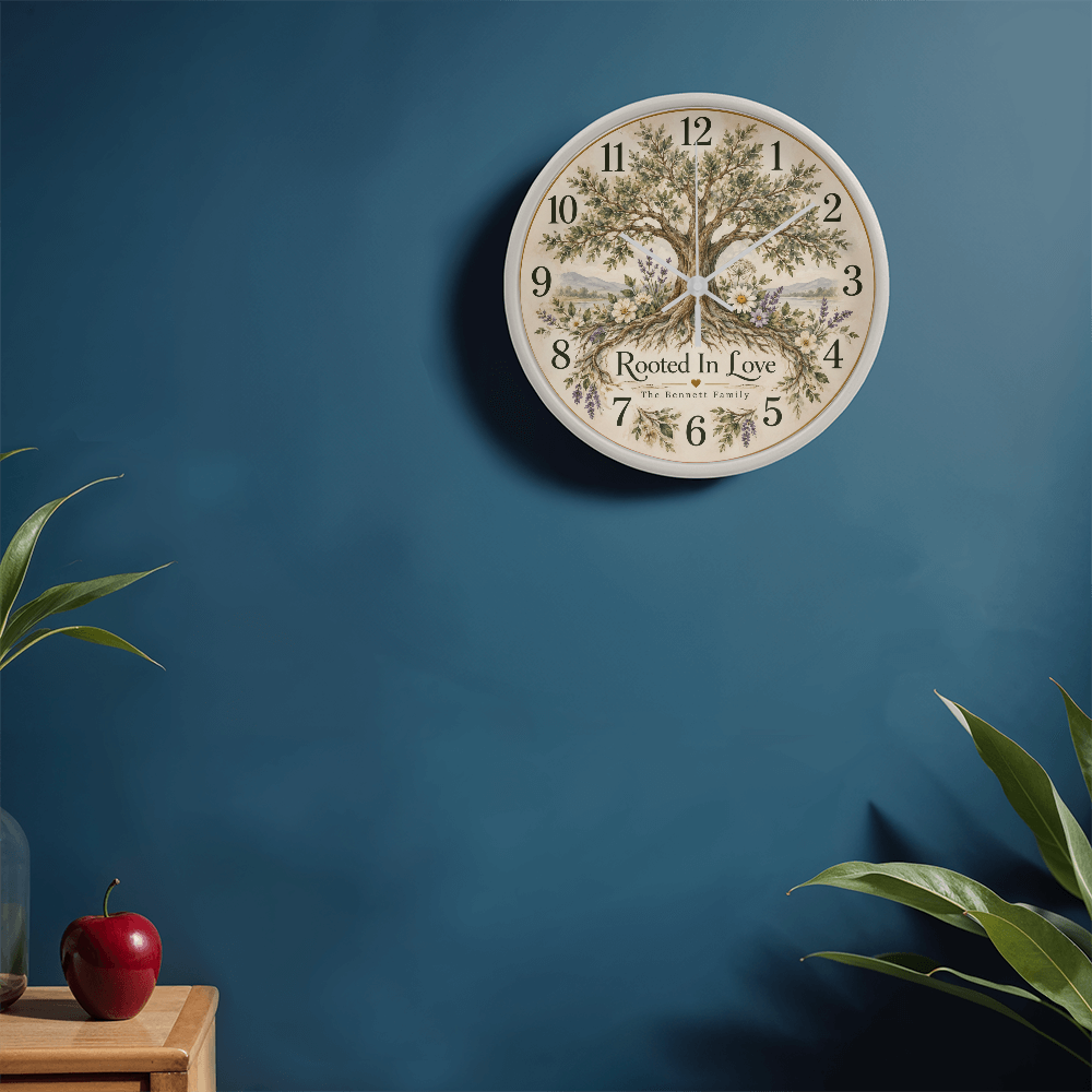 Rooted in Love – Personalized Family Tree Wall Clock
