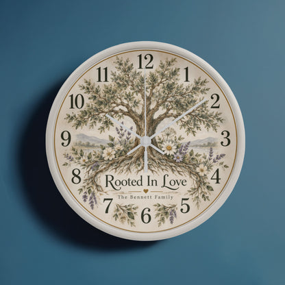 Rooted in Love – Personalized Family Tree Wall Clock