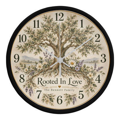 Rooted in Love – Personalized Family Tree Wall Clock
