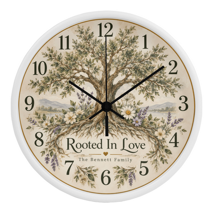 Rooted in Love – Personalized Family Tree Wall Clock