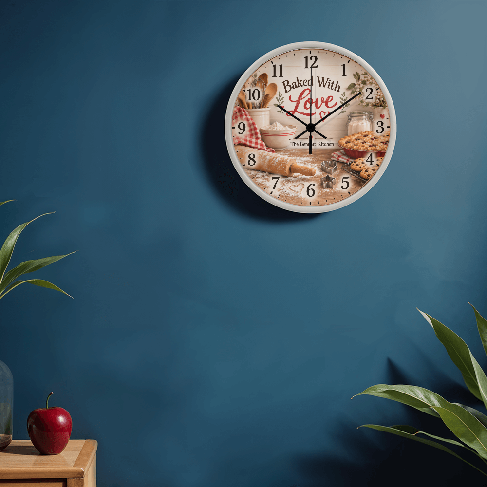 Baked With Love – Personalized Kitchen Wall Clock