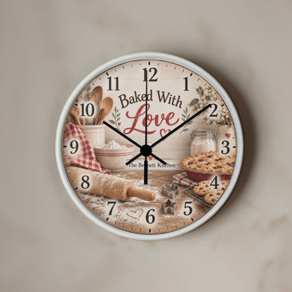 Baked With Love – Personalized Kitchen Wall Clock