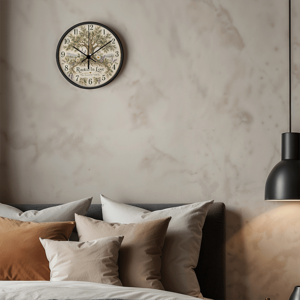 Rooted in Love – Personalized Family Tree Wall Clock