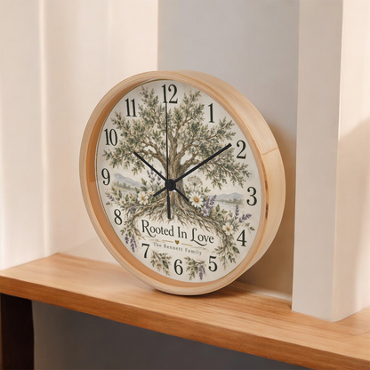 Rooted in Love – Personalized Family Tree Wall Clock