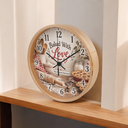 Baked With Love – Personalized Kitchen Wall Clock