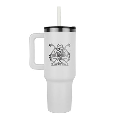 Best Grandpa by Par – Personalized Golf Tumbler with Grandkids' Names