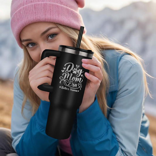 Dog Mom Era – Personalized 40oz Tumbler with Dog's Name