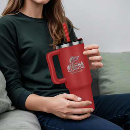 Reel Great Dad – Personalized Fishing Tumbler with Kids' Names