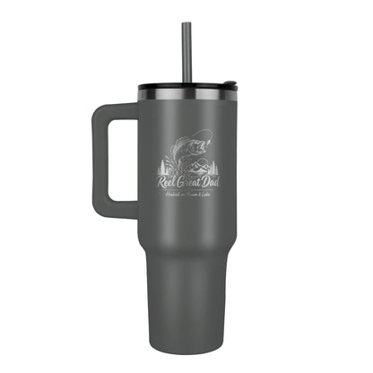 Reel Great Dad – Personalized Fishing Tumbler with Kids' Names