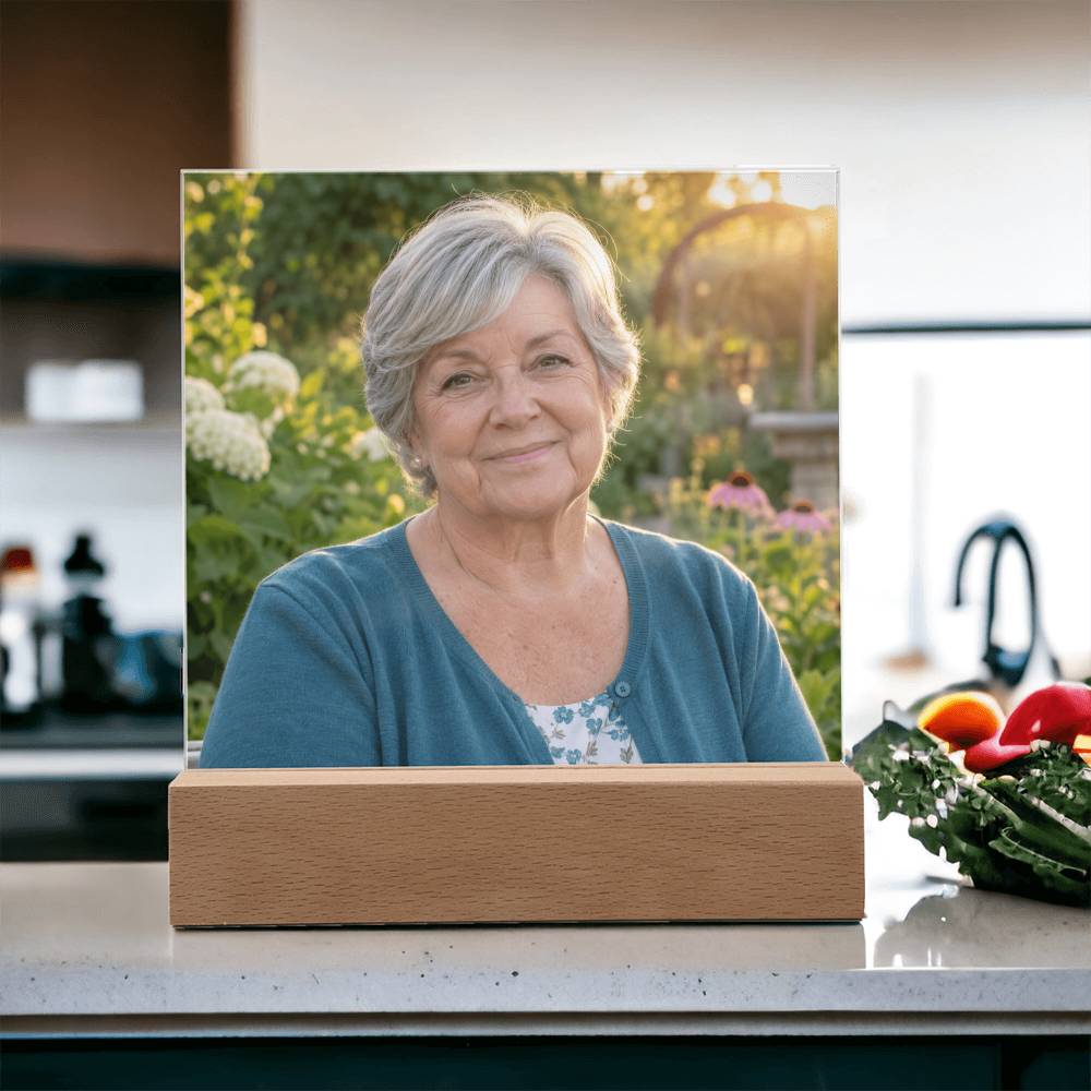 Keep Their Light Close – Personalized Memorial Photo Acrylic Plaque
