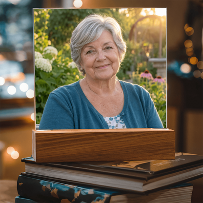 Keep Their Light Close – Personalized Memorial Photo Acrylic Plaque