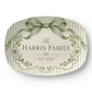 Personalized Family Name Serving Platter – Sage Green Bow & Floral Design