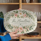 Personalized Floral Family Name Serving Platter – Custom Established Year Wedding & Housewarming Gift