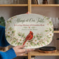 Personalized Memorial Serving Platter – Always at Our Table Cardinal Remembrance Gift