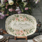 Personalized Floral Family Name Serving Platter – Custom Established Year Wedding & Housewarming Gift