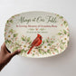 Personalized Memorial Serving Platter – Always at Our Table Cardinal Remembrance Gift