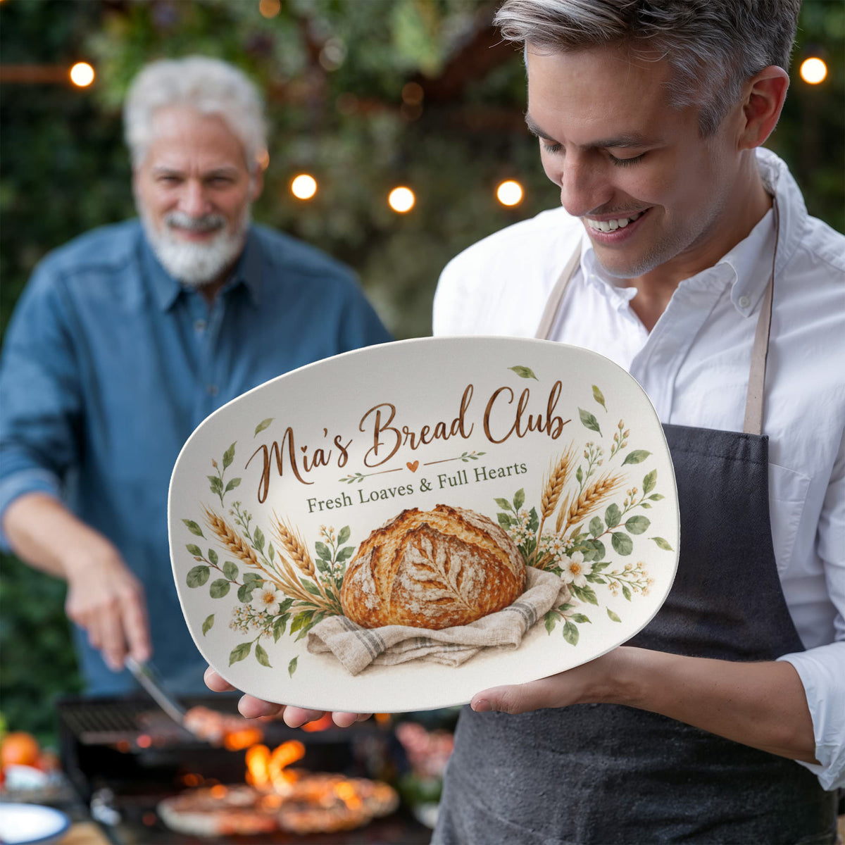 Personalized Sourdough Bread Club Serving Platter – Custom Name Gift for Bread Bakers