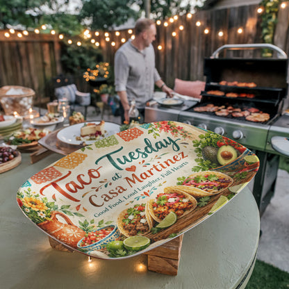 Custom Taco Tuesday Serving Platter – Family Name Fiesta & Mexican Food Lover Gift