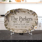 Personalized Rustic Farmhouse Serving Platter – Custom Family Name & Established Year Gift