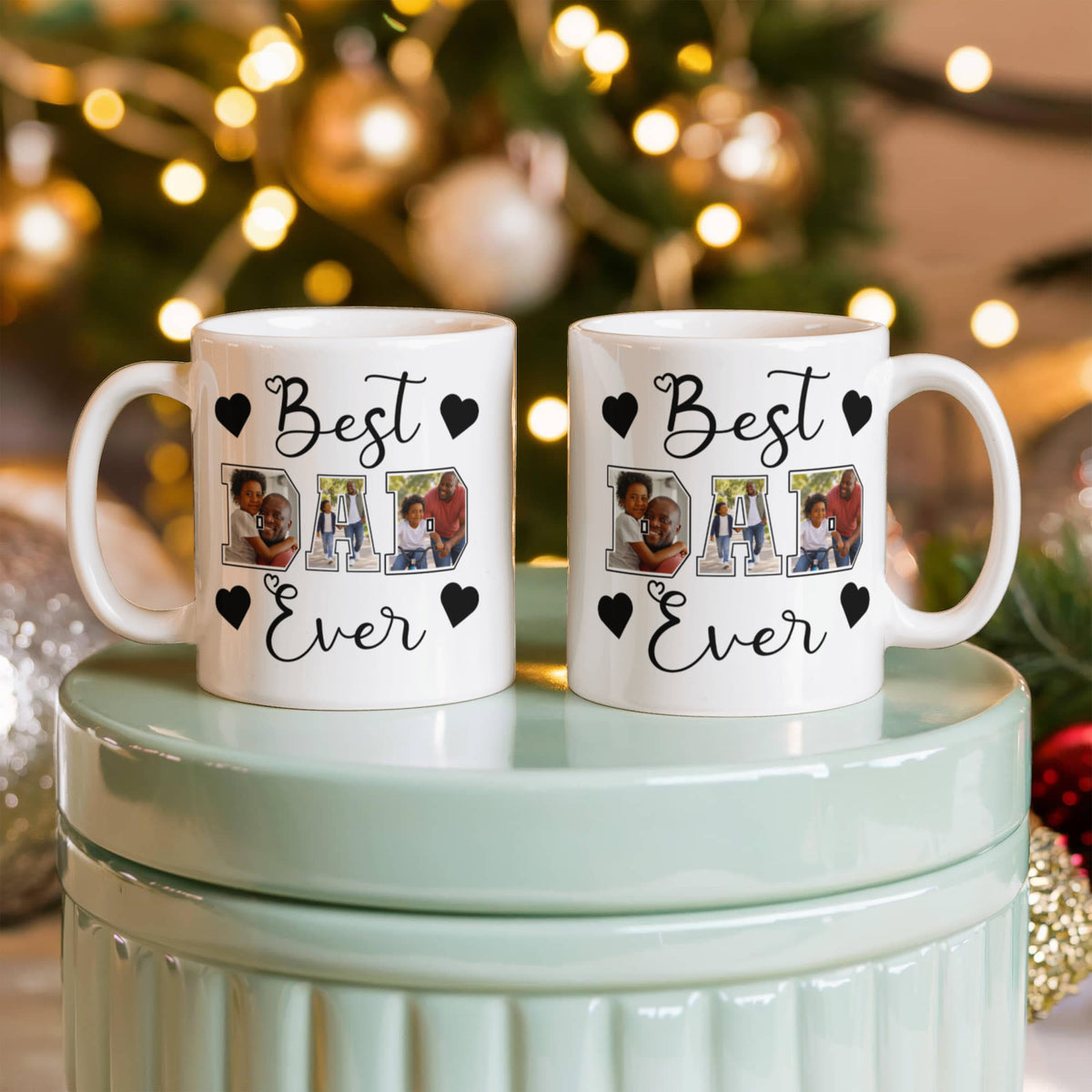 Personalized DAD Photo Collage Mug