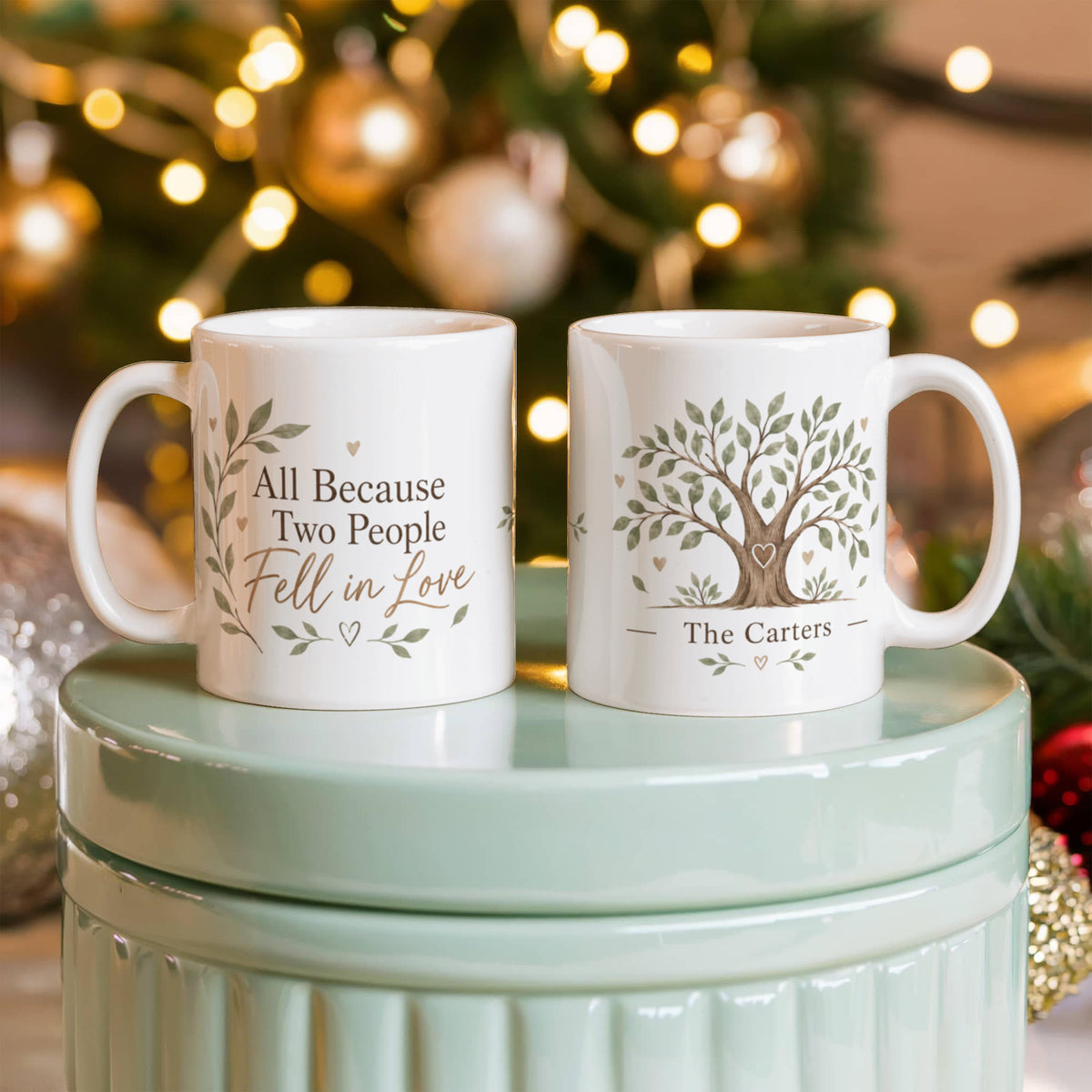 Personalized Family Tree Mug – All Because Two People Fell in Love