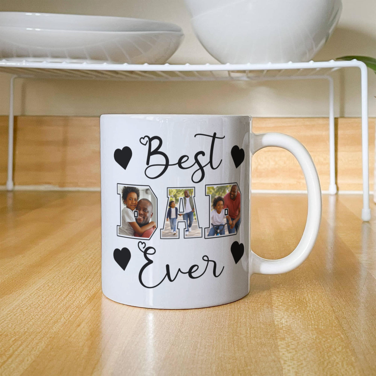 Personalized DAD Photo Collage Mug
