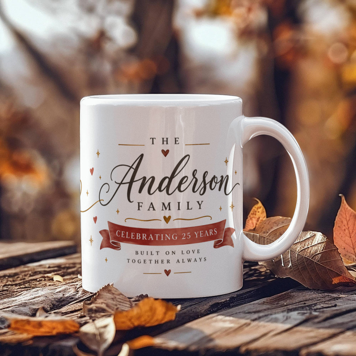 Personalized Family Anniversary Mug – Because Two People Fell in Love, A Family Was Born