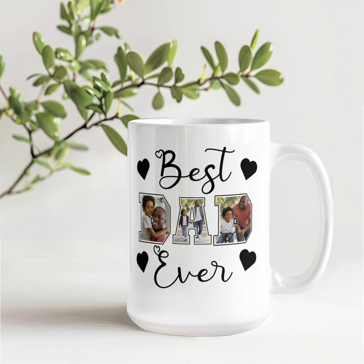 Personalized DAD Photo Collage Mug