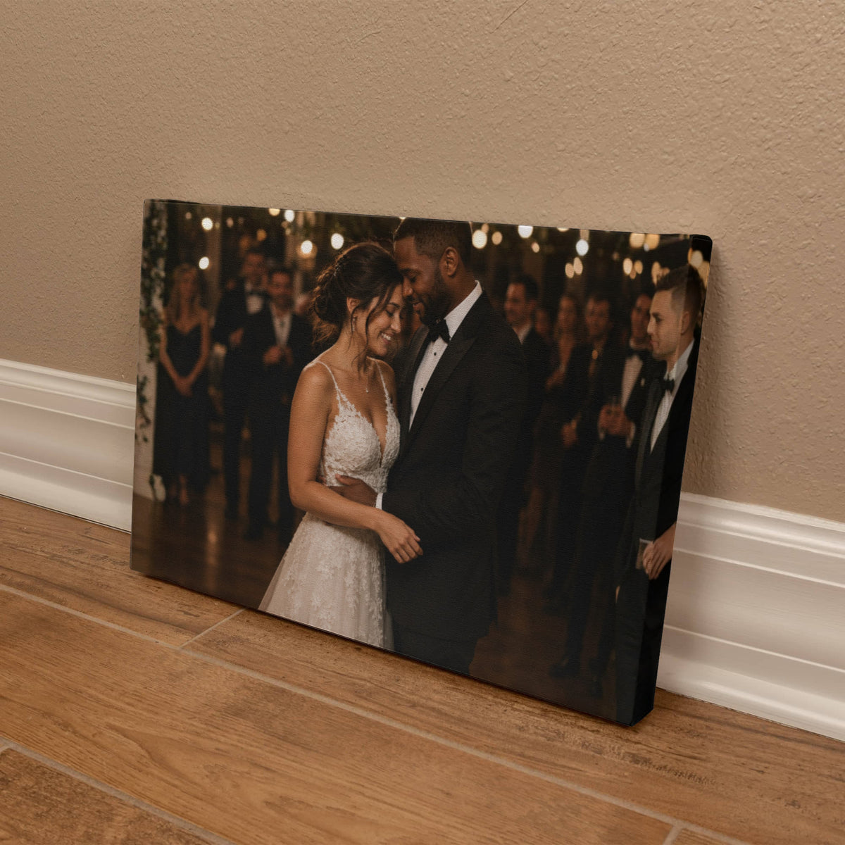 Personalized Wedding Photo Canvas – Custom Wraparound Couple Picture Gift