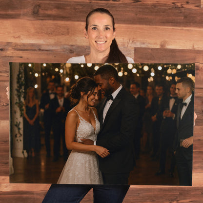 Personalized Wedding Photo Canvas – Custom Wraparound Couple Picture Gift
