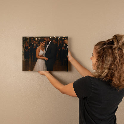 Personalized Wedding Photo Canvas – Custom Wraparound Couple Picture Gift