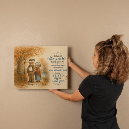 Personalized Growing Old Together Canvas – Custom Couple Names