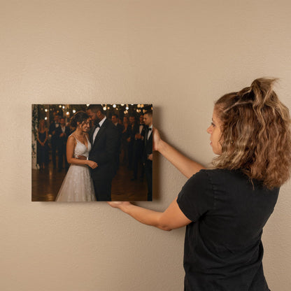 Personalized Wedding Photo Canvas – Custom Wraparound Couple Picture Gift