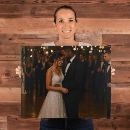Personalized Wedding Photo Canvas – Custom Wraparound Couple Picture Gift