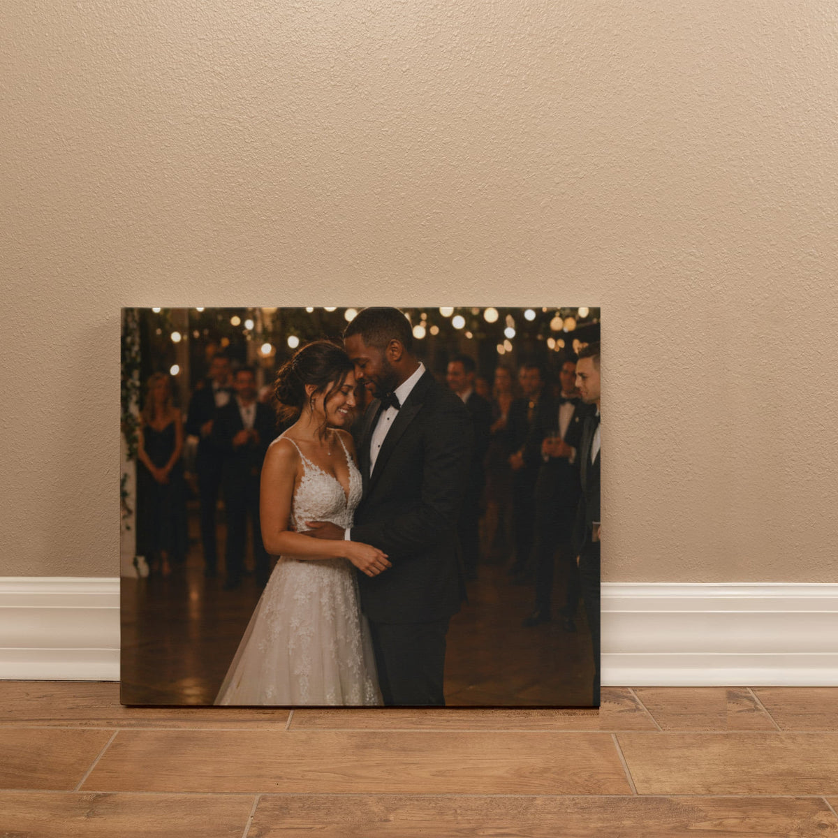 Personalized Wedding Photo Canvas – Custom Wraparound Couple Picture Gift