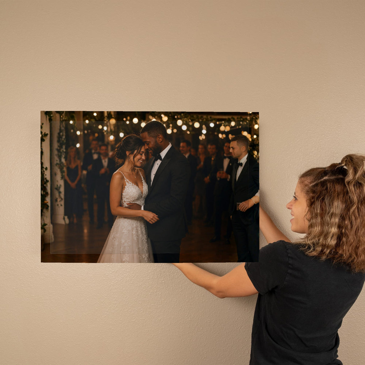 Personalized Wedding Photo Canvas – Custom Wraparound Couple Picture Gift