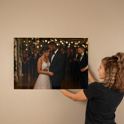 Personalized Wedding Photo Canvas – Custom Wraparound Couple Picture Gift