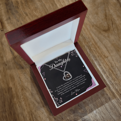 To My Daughter – Proud of the Mother You've Become Baby Feet Heart Necklace | Gift From Mom
