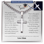 To My Son Graduation Cross Necklace From Mom – Proud of Who You've Become | Personalized Engraved Gift