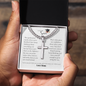 To My Son Graduation Cross Necklace From Mom – Proud of Who You've Become | Personalized Engraved Gift